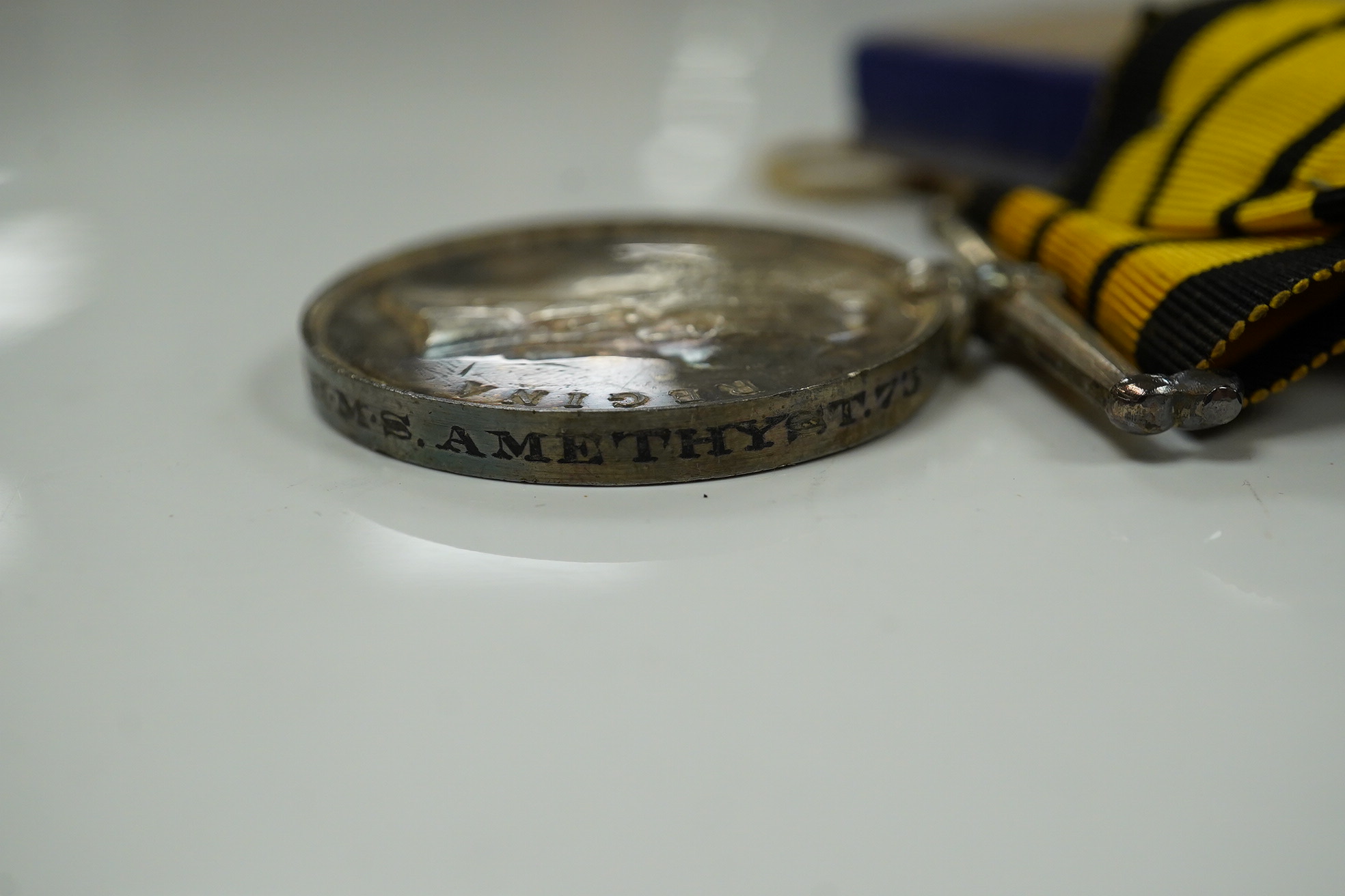 A Victorian Ashantee/South Africa Medal group to J.E.Symonds Cooprs Crew. HMS Amethyst